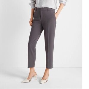 Club Monaco Matie Graphite Grey Cotton Stretch Slim Crop Chino Pants Womens 6